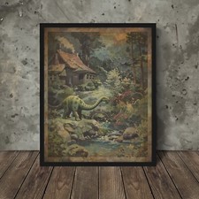 Cabina dinosauro vintage arte