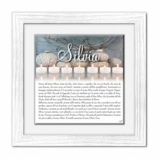 Quadro mattonella Ceramica Modern 29x29 cm con significato del nome Silvia