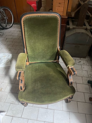 Sedia antica con braccioli - antica, e