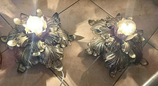 COPPIA APPLIQUE FIORE VINTAGE