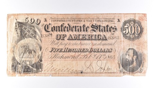 1864 500 stati confederati - 1864, $500