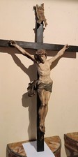 Antico grande cristo in legno