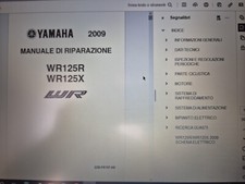 Manuale Officina Italiano Yamaha WR 125 R/X 2009
