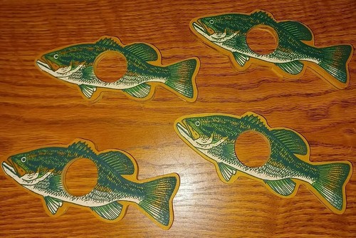 Largemouth bass fish - bass, set