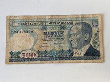 BANCONOTA Banconote, 500 LIRA TURCA DEL 1970 SERIE E24426369