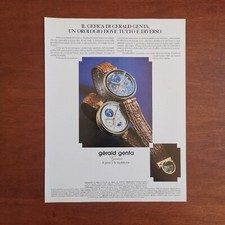 1988 Gerald Genta Gefica - Original AD Advertising Pubblicità Vintage