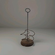 Portabottiglie Artigianale Ferro Battuto E Legno. In Buone Condizioni