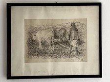 Antonio Ballero China 1920 Disegno Costume Sardo Nuoro Quadro Sardegna 900