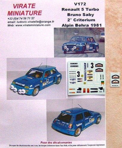 V172 renault turbo - v172,