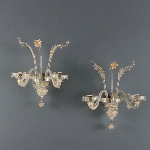 Coppia appliques antiche vetro - appliques,