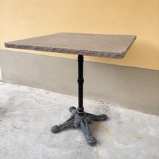 Tavolino Quadrato Da Esterno Giardino Ghisa E Piano In Pietra Serena 70x70 cm