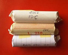 LOTTO DI 3 ROTOLINI DA 5 LIRE, ANNI NON COMUNI 1967, 1968 E 1969 [O475]