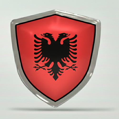 Adesivo bandiera albania - adesivo,