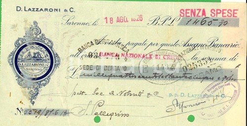 1926 saronno ditta d - (va),