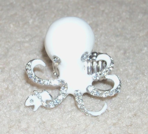 Anello polpo bianco - polpo, con