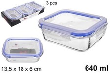 x Set 3 Pezzi Contenitori Per