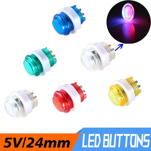 Pulsanti led arcade 24mm - 5v,