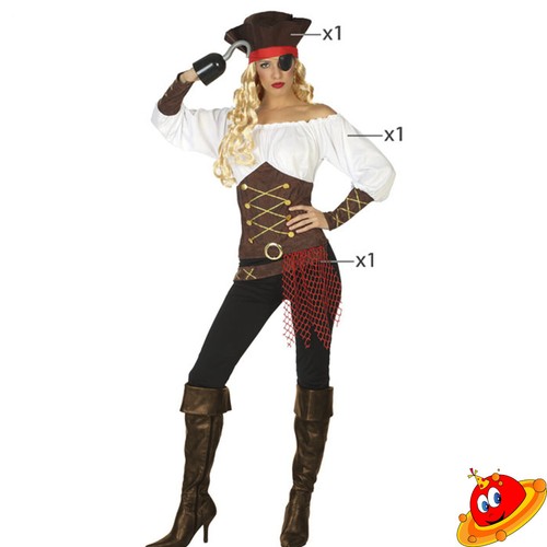 Costume carnevale donna pirata - donna,