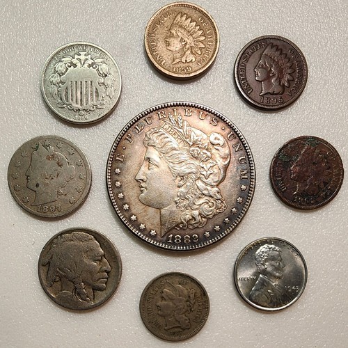 Lotto monete tipo usa 1882 - 9,