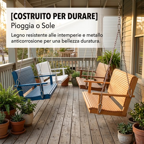 Dondolo portico legno - da,