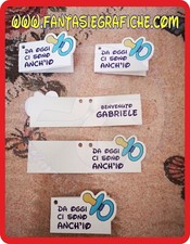 20 Biglietti Bigliettini Bomboniere Nascita bimbo/a INTAGLIATA