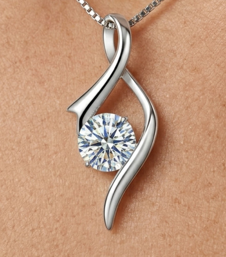 Collana solitario cristallo - collana,