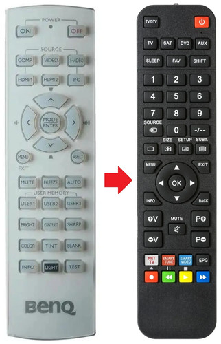 Telecomando adatto per benq - telecomando,
