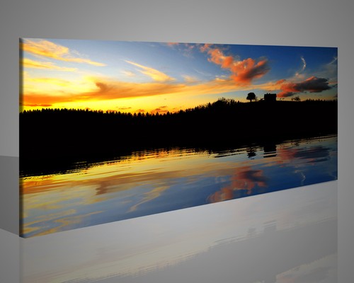 Quadro paesaggio tramonto - -, su