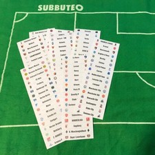Subbuteo cartoncini cartellini - subbuteo,