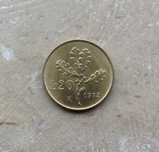 20 Lire 1972 Quercia Italia Formato Comune Conservazione SPL Extremely Fine