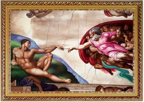 Quadro olio michelangelo - olio,