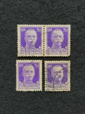 Set di 4 francobolli vintage