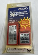 NIKKO R/C 9,6V batteria ricaricabile NiCd e caricatore rapido 1294 nuovo sigillato