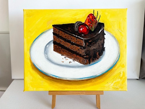 Torta cioccolato dipinto - torta,