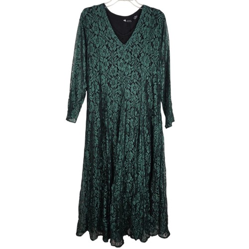 Abito xotica verde pizzo - m,