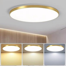 Plafoniera LED 30W, diametro 27 cm, colore oro