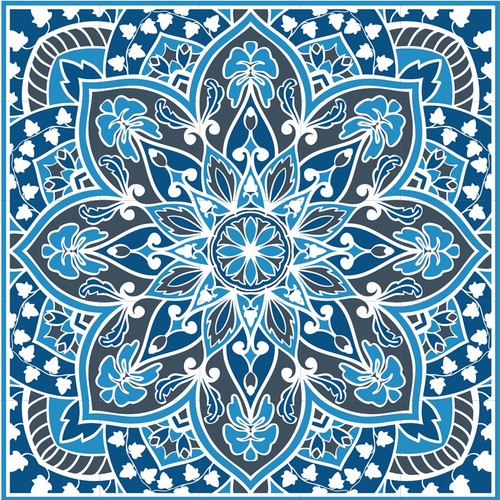Pannello ceramica mosaico - , di