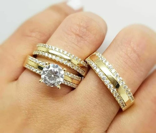 Set trio anello matrimonio