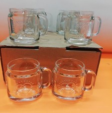 6 TAZZINE DA CAFFÉ NUTELLA BORGONOVO VETRO TRASPARENTE TAZZA 