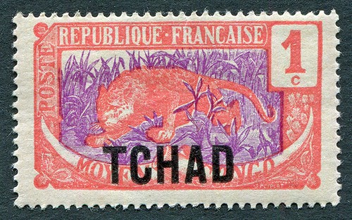 Chad 1922 rosa brillante e - 1c,