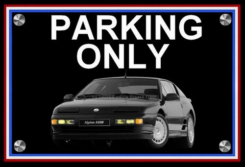 Plaque parking only alpine - plaque,