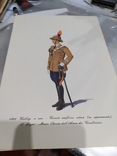 stampa Carabinieri vice brig. a cavallo uniforme estiva-1838 dimensioni 16x33