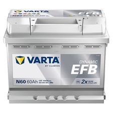 VARTA Batteria Avviamento per Auto N60 60Ah 640A DYNAMIC EFB - (242x175x190 mm)