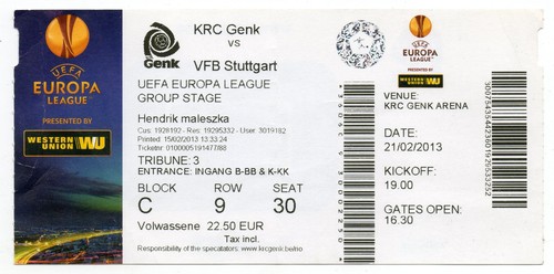 Biglietto krc genk vfb - krc,