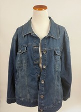 GIACCA JEANS STYLE & CO strass borchiata misto cotone donna 22W