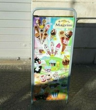 DOPPIA TABELLA LATTA BAR PUB GELATI RAFFAELE MAGRINI ESPOSITORE LISTINO VINTAGE