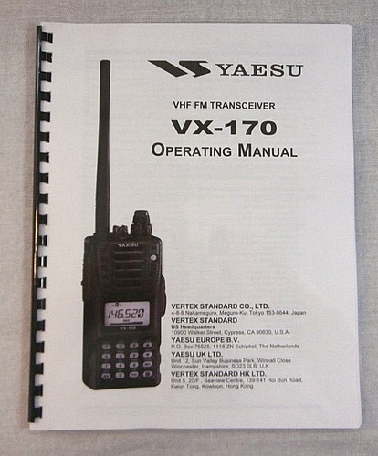 Yaesu 170 manuale - vx-170,