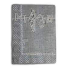 TOVAGLIA COPRITAVOLO TIROLESE MOLLY POIS BIANCO CON PORTATOVAGLIOLI