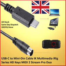 Cavo da USB-C a Mini-Din IK Multimedia iRig Series HD tasti MIDI 2 Stream Pro Duo