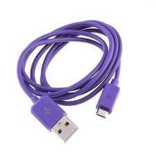 Cavo Dati Ricarica Usb Microusb 0.90 Metri Viola Per Brondi Centurion 3 Luxury 5